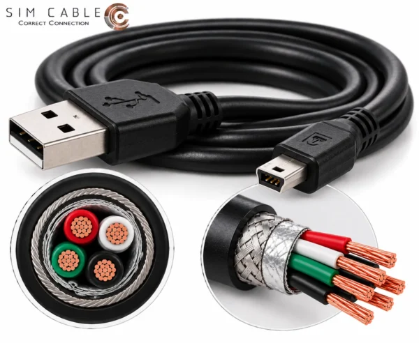 کابل مینی USB مسی